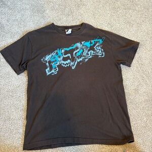 Fox Racing Graphic T-Shirt Brown 90s Y2K